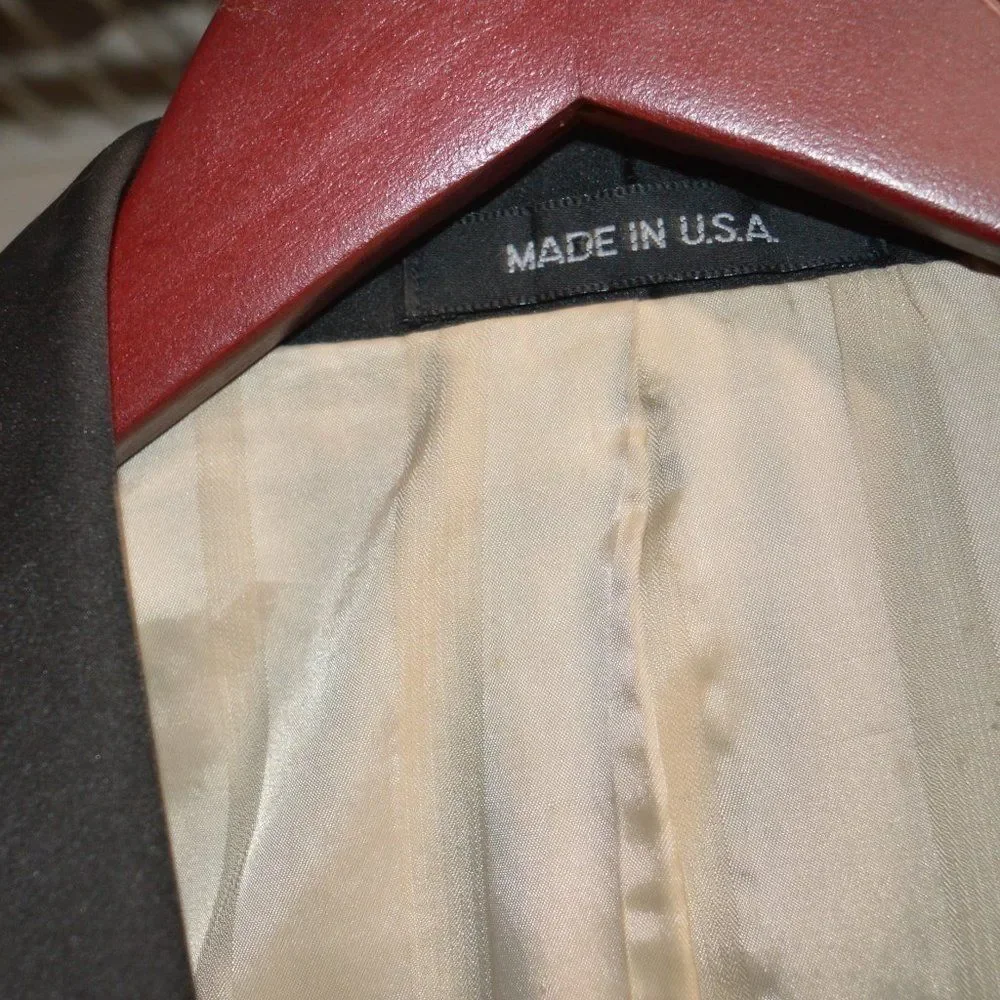 Ralph Lauren Chaps Tuxedo Sports Jacket Coat Formal Prom Wedding Italian 39R